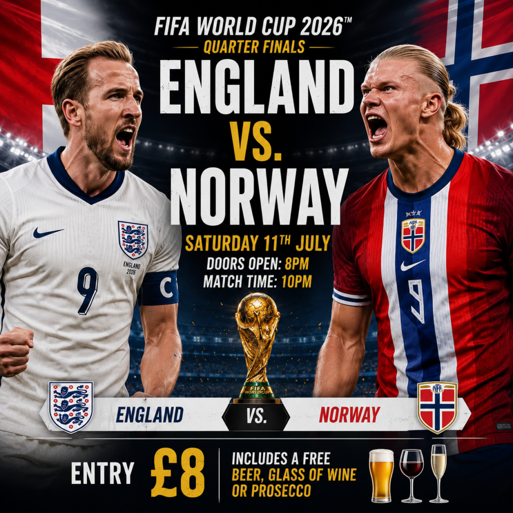 World Cup quarter finals England V Norway 11th July at SAMA Bankside